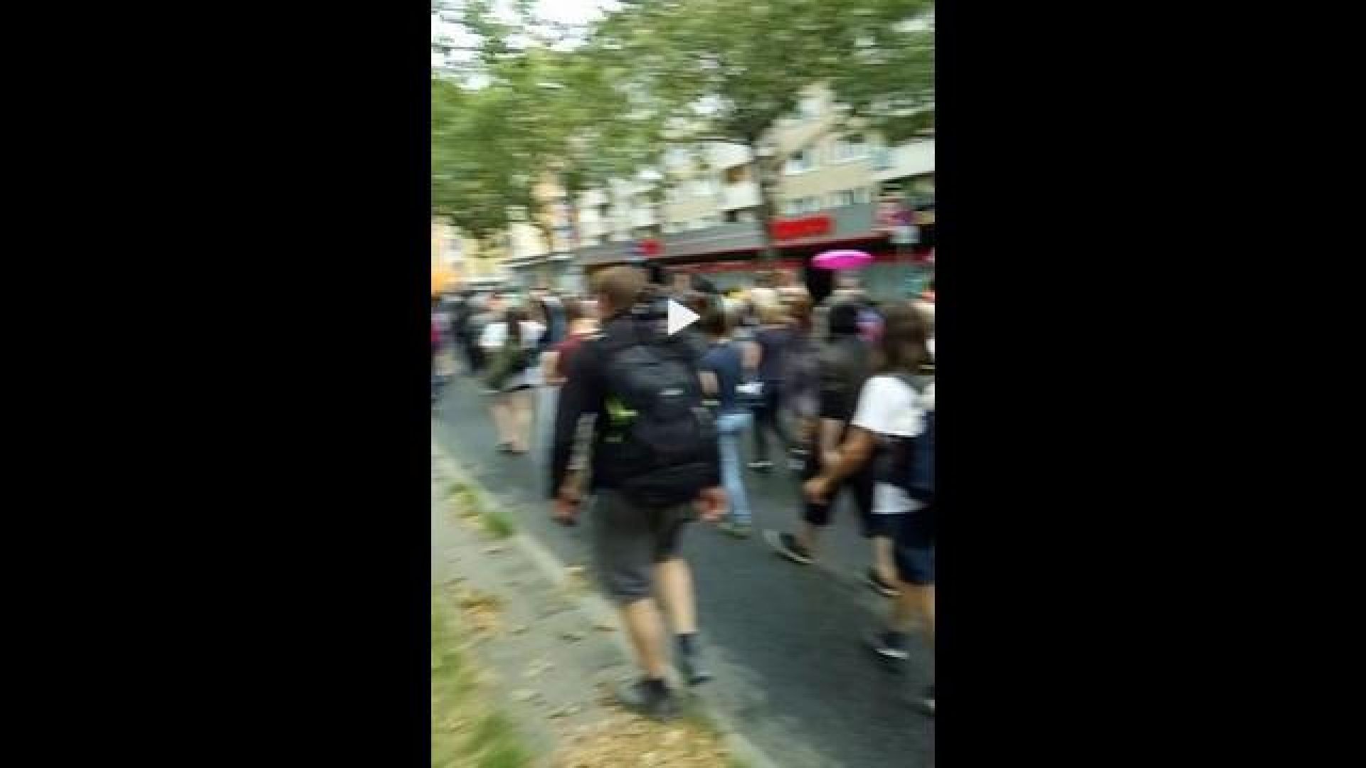 Berlin: German Protest Groups Unite, Despite Police Efforts to Keep Them Separated - Part 1